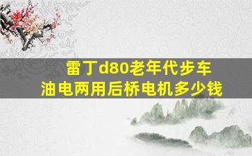 雷丁d80老年代步车 油电两用后桥电机多少钱